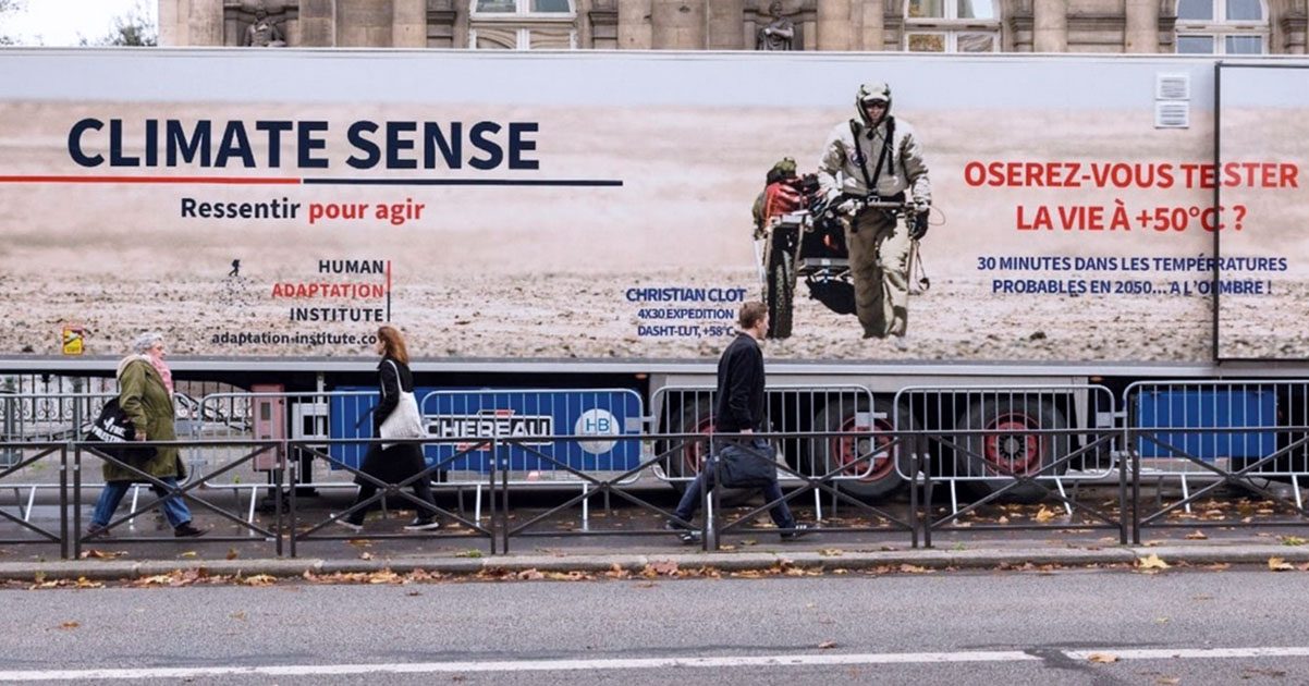 Un container aménagé pour ressentir les effets de la chaleur.