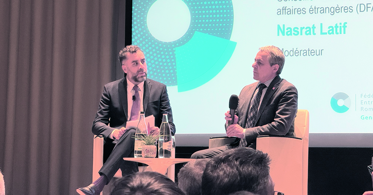 Ignazion Cassis était invité à la FER Genève pour une conférence sur les Bilatérales III.