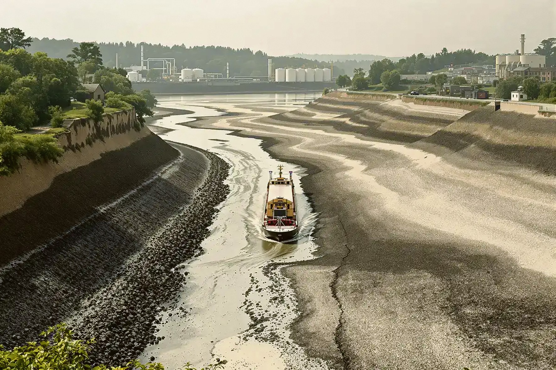 Les très basses eaux du Rhin perturbent les flux vers la Suisse. Les bateaux doivent réduire leurs chargements, ce qui renchérit le transport et rend les délais moins prévisibles.