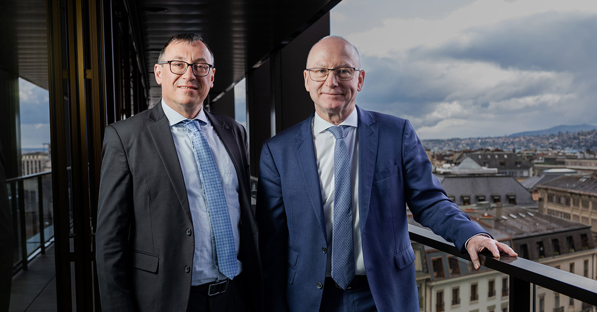 Philippe Fleury (à gauche sur la photo) prendra le relais de la direction de la FER Genève des mains de Blaise Matthey (à droite) le 1er juin 2023. 